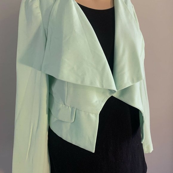 I.N. San Francisco L Green Open  Blazer Jacket - Picture 2 of 7